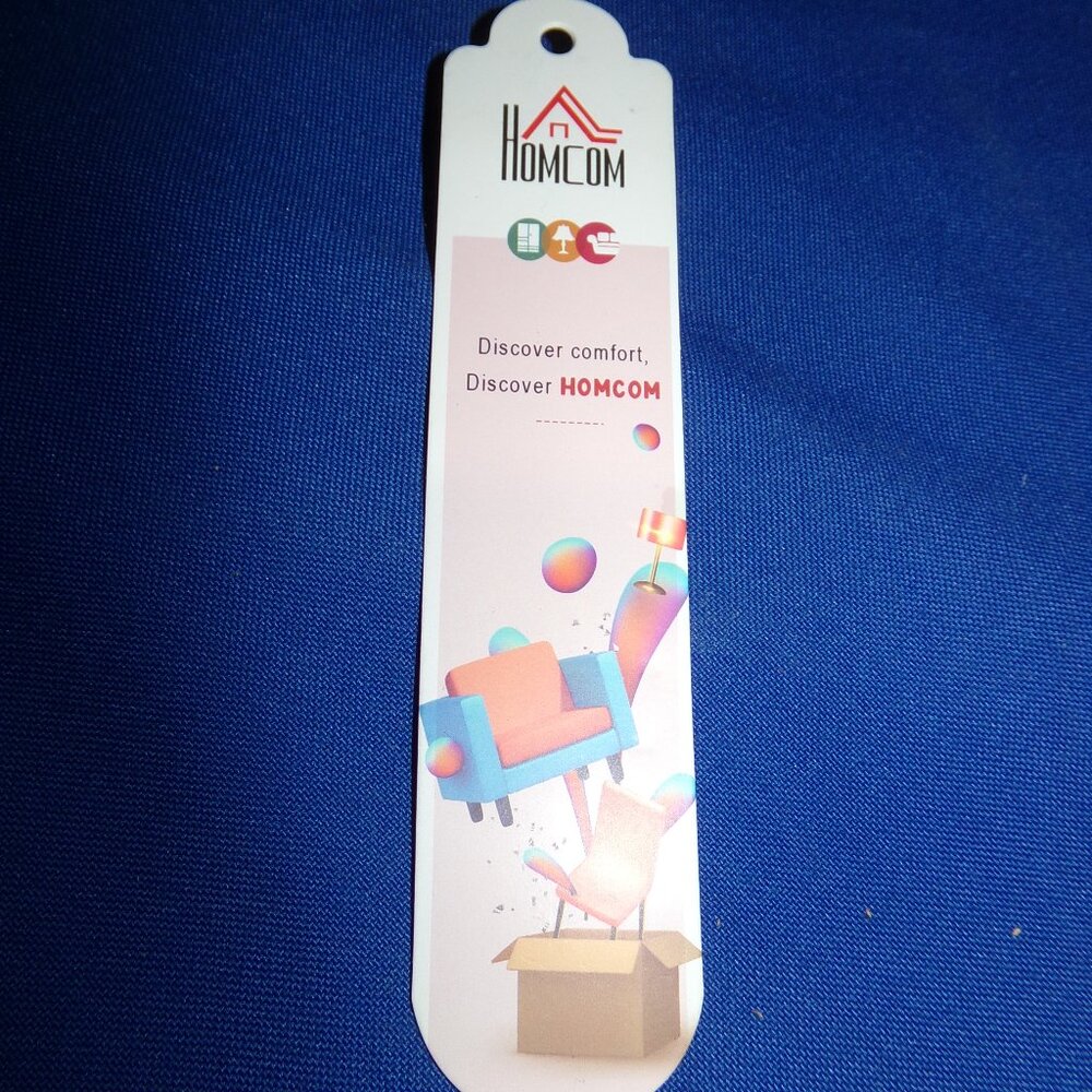 New - HomCom Furniture Promotional Tag Bookmark